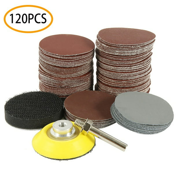 120pcs 2in Sanding Discs pads 60-3000 Grit Polishing Pad Sandpaper Tool